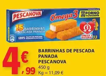 E.Leclerc Barrinhas de pescada panada pescanova promoção