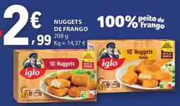 E.Leclerc Nuggets de frango iglo promoção