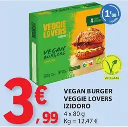 E.Leclerc Vegan burger veggie lovers izidoro promoção