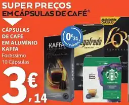 E.Leclerc Cápsulas de café em alumínio kaffa promoção