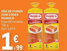 E.Leclerc Pão de forma com côdea panrico promoção