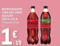 E.Leclerc Refrigerante com gás zero açúcar coca-cola promoção