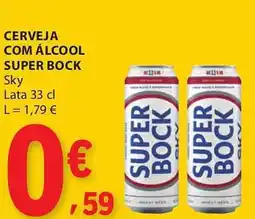E.Leclerc Cerveja com álcool super bock sky promoção
