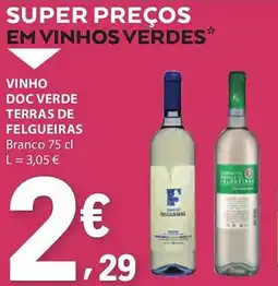 E.Leclerc Vinho doc verde terras de felgueiras branco promoção