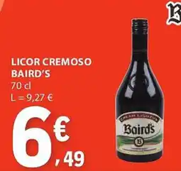 E.Leclerc Licor cremoso baird's promoção