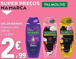E.Leclerc Gel de banho palmolive ultimate relax promoção