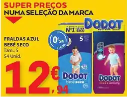 E.Leclerc Fraldas azul bebé seco dodot promoção