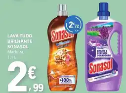 E.Leclerc Lava tudo brilhante sonasol madeira promoção