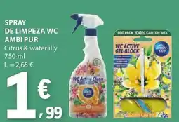 E.Leclerc Spray de limpeza wc ambi pur promoção
