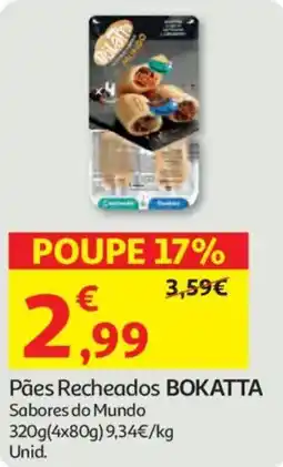 Auchan Pães Recheados BOKATTA promoção