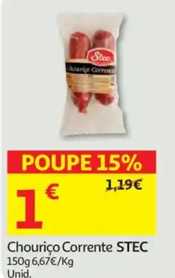 Auchan Chouriço Corrente STEC promoção