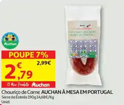 Auchan Chouriço de Carne AUCHAN À MESA EM PORTUGAL promoção