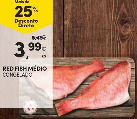 Continente Red Fish Médio Congelado promoção
