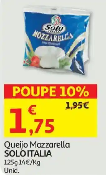 Auchan Queijo Mozzarella SOLO ITALIA promoção