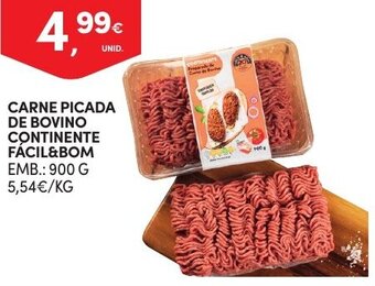 Carne Picada de Bovino Continente Fácil & Bom 900g