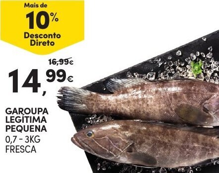 Continente Garoupa Legítima Prquena 0,7-3kg Fresca promoção