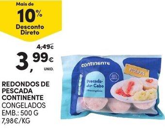 Continente Redondos de Pescada Continente 500g promoção