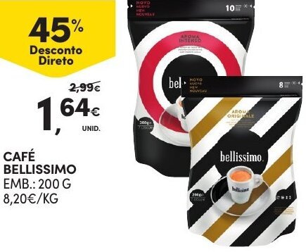 Continente Café Bellissimo 200g promoção