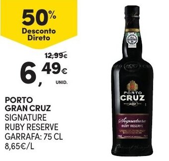 Continente Porto Gran Cruz 75cl promoção