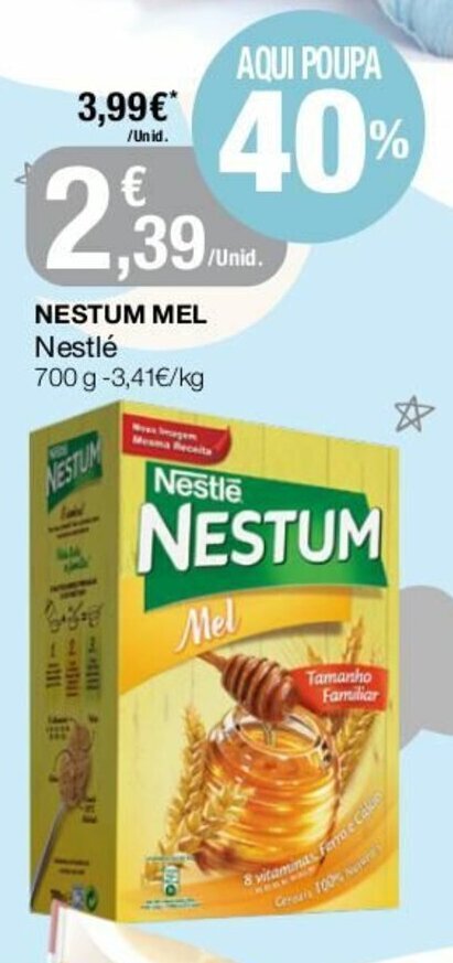 Intermarché Nestum Mel Nestlé 700g promoção