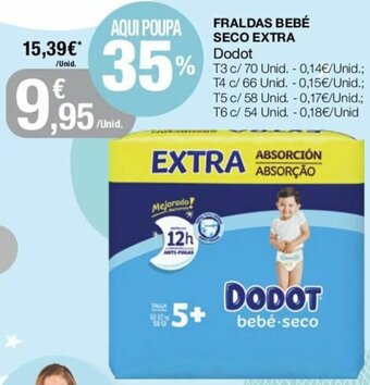 Fraldas Bebé Seco Extra Dodot