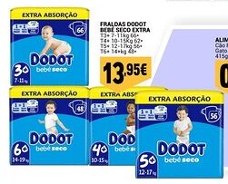 Neomáquina Fraldas dodot bebé seco extra promoção