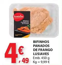 E.Leclerc Bifinhos panados de frango lusiaves promoção