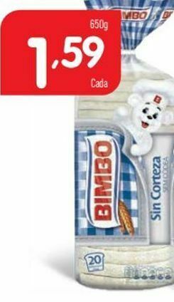 Minipreço Pão sem casca bimbo promoção