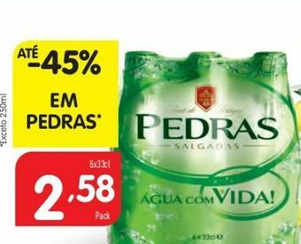 Água pedras salgadas