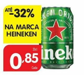 Lata de cerveja heineken