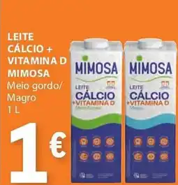 E.Leclerc Leite cálcio + vitamina d mimosa promoção