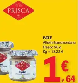 E.Leclerc Patê prisca Alheira transmontana Frasco promoção