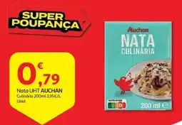 Auchan Nata UHT AUCHAN Culinária promoção