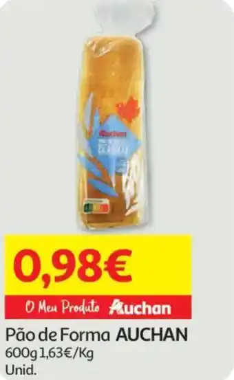 Auchan Pão de Forma AUCHAN promoção