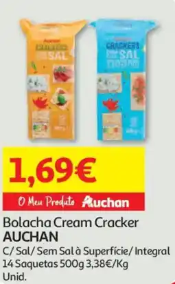 Auchan Bolacha Cream Cracker AUCHAN promoção