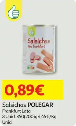Auchan Salsichas POLEGAR Frankfurt Lata promoção