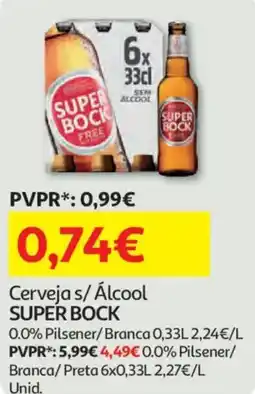 Auchan Cerveja s/ Álcool SUPER BOCK promoção