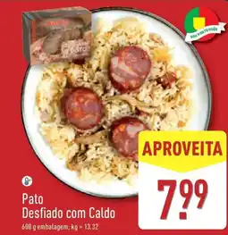 ALDI Pato Desfiado com Caldo promoção