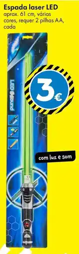 TEDi Espada laser LED promoção