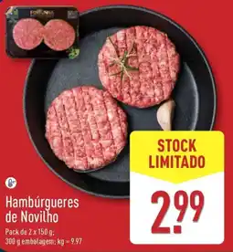 ALDI Hambúrgueres de Novilho promoção