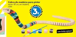 TEDi Cobra de madeira para pintar promoção