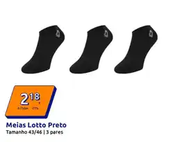 Action Meias Lotto Preto promoção