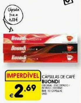 Meu Super Cápsulas de café buondi promoção