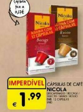 Cápsulas de café nicola