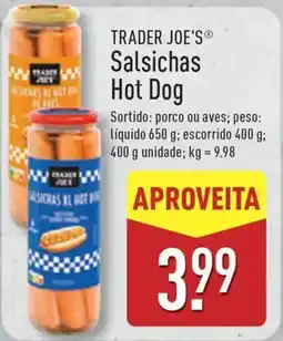 ALDI TRADER JOE'S Salsichas Hot Dog promoção