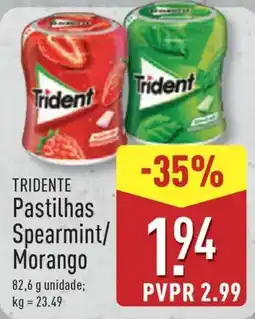 ALDI TRIDENTE Pastilhas Spearmint/ Morango promoção
