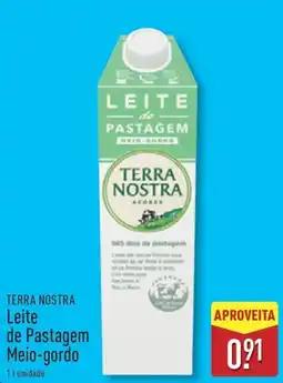 ALDI TERRA NOSTRA Leite de Pastagem Meio-gordo promoção