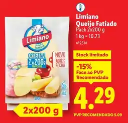 Lidl Limiano Queijo Fatiado promoção