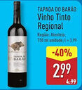 ALDI TAPADA DO BARÃO Vinho Tinto Regional promoção