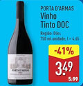 ALDI PORTA D'ARMAS Vinho Tinto DOC promoção